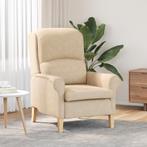 vidaXL Fauteuil Crème 76 x 94 x 102 cm Microfibre, Huis en Inrichting, Fauteuils, Verzenden, Nieuw