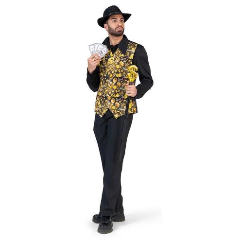 Bitcoin Gilet Heren Zwart/Goud, Kleding | Heren, Carnavalskleding en Feestkleding, Nieuw, Ophalen of Verzenden