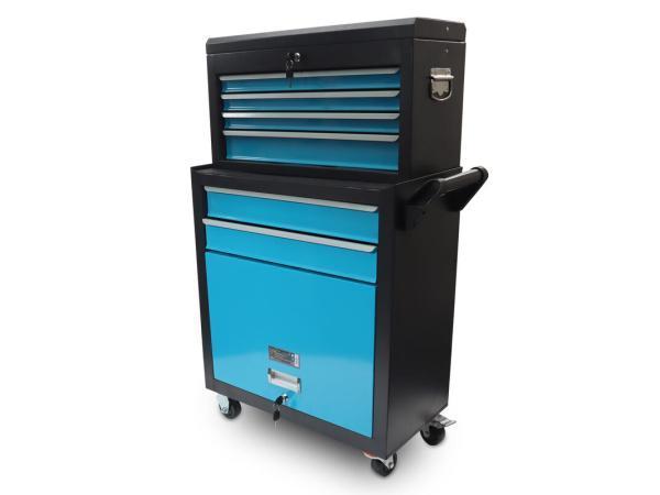 Veiling -  2 in 1 Werkplaatswagen / Gereedschapswagen - Blau, Doe-het-zelf en Verbouw, Gereedschapskisten, Gebruikt