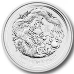 Lunar II - Year of the Dragon - 1 oz 2012 (300.000 oplage), Verzenden, Losse munt, Zilver