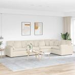 vidaXL Modulaire bank met kussens fluweel crèmekleurig, Verzenden, Nieuw, Stof