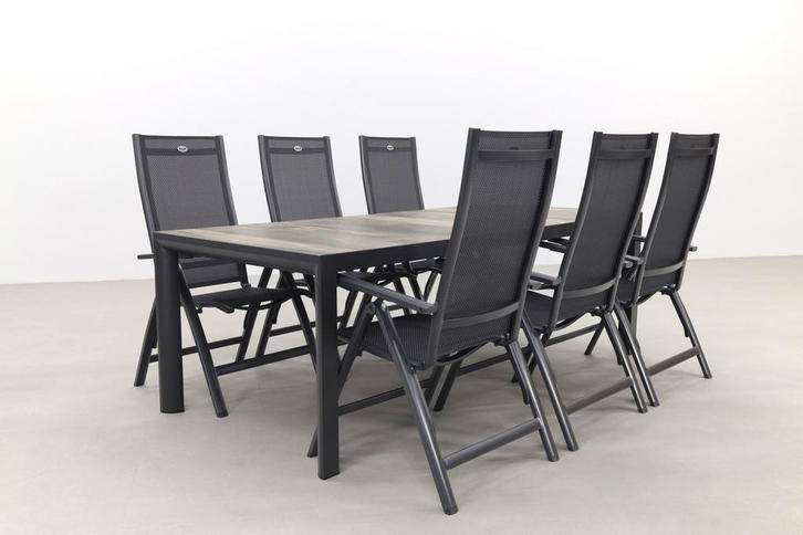 Hartman Roma/Kings tuinset antraciet - 220x100 cm., Tuin en Terras, Tuinsets en Loungesets, Tuinset, Nieuw, Overige materialen