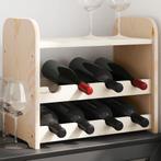 vidaXL Wijnrek met bovenblad 43x25x37 cm massief grenenhout, Huis en Inrichting, Woonaccessoires | Wijnrekken, Verzenden, Nieuw