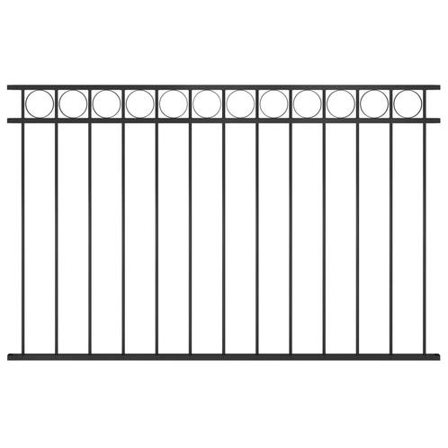 vidaXL Schuttingpaneel 1,7x1 m staal zwart, Tuin en Terras, Schuttingen, Nieuw, IJzer, 1 tot 2 meter, Verzenden