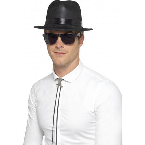 Fedora hoedje zwart - Gangsterhoeden, Hobby en Vrije tijd, Feestartikelen, Verzenden
