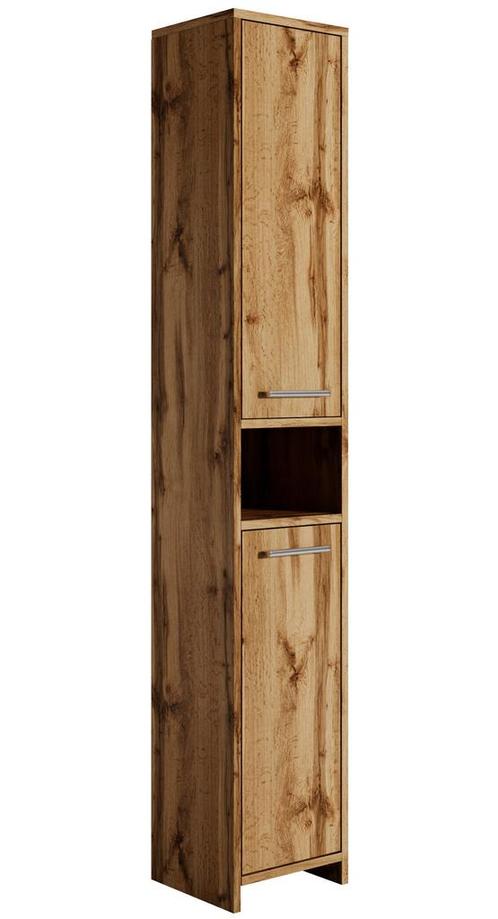 Badkamerkast Nemo 32 x 29 x 190 cm Eiken Staande Kolomkast, Huis en Inrichting, Badkamer | Badkamermeubels, Nieuw, (Half)hoge kast