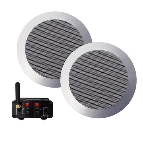 Bluetooth Music Center Aquasound + Twist Speakerset 50 Watt, Doe-het-zelf en Verbouw, Sanitair, Bad, Nieuw, Chroom, Ophalen of Verzenden