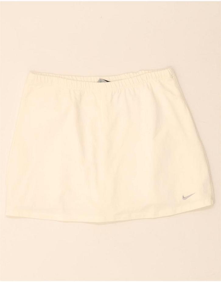 NIKE Girls Mini Skirt 13-14 Years XL W32  Off White Cotton, Kleding | Dames, Rokken, Verzenden