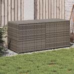 vidaXL Tuinbox 283 L poly rattan grijs, Tuin en Terras, Verzenden, Nieuw