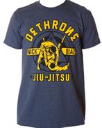 Dethrone Diaz Jiu Jitsu T-shirt Katoen Marineblauw, Nieuw, Blauw, Dethrone, Ophalen of Verzenden