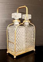 stile art déco, 32 cm 2,4 kg - Fles (2) - Kristal, Messing, Antiek en Kunst, Curiosa en Brocante