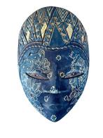 3 decoratieve maskers met batik patroon - Indonesië (Zonder