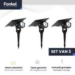Set 3x Solar LED tuinspot prikspot op zonne energi, Tuin en Terras, Buitenverlichting, Ophalen of Verzenden, Nieuw