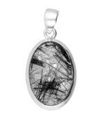 Zilveren Rutielkwarts ovaal klein kettinghanger, Sieraden, Tassen en Uiterlijk, Verzenden, Nieuw