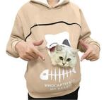 Trui met buidel voor kat / hoodie met kangoeroezak, Kleding | Dames, Truien en Vesten, Krabpaalwebshop.nl, Nieuw