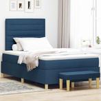 vidaXL Boxspring bed met matras met hoofdeinde Blauw 120 x, Verzenden, Nieuw, Blauw