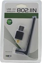 USB Wi-Fi-adapter 802.11n/g/b met antenne, Computers en Software, Ophalen of Verzenden, Nieuw