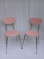 Stoel - Metaal, Twee formica-metalen stoelen, vintage jaren