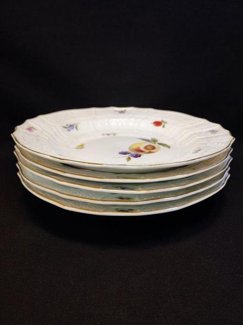 Meissen - Bord (5) - Ø 24,5 cm 5er Set antike große Teller, Antiek en Kunst, Antiek | Glas en Kristal