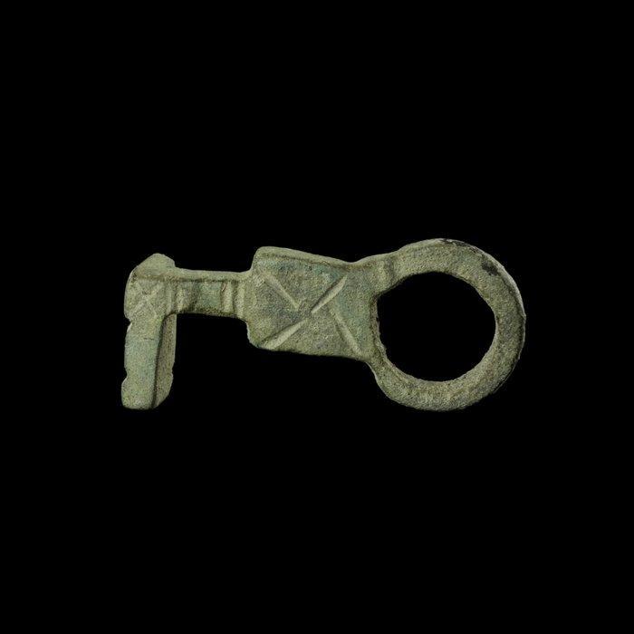 Oud-Romeins gedecoreerde sleutel (Zonder Minimumprijs), Antiek en Kunst, Antiek | Overige Antiek