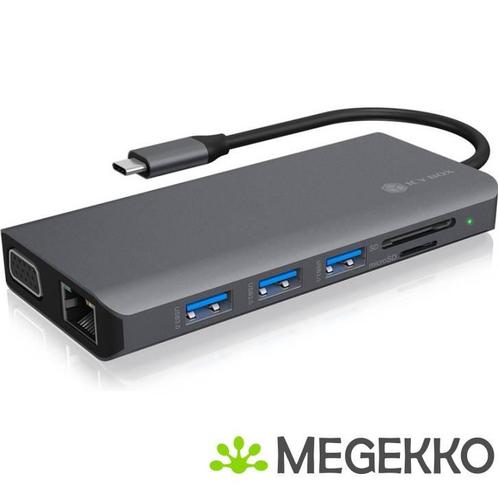 ICY BOX IB-DK4070-CPD USB Type-C Dockingstation 12 aansl., Computers en Software, Windows Laptops, Nieuw, Verzenden