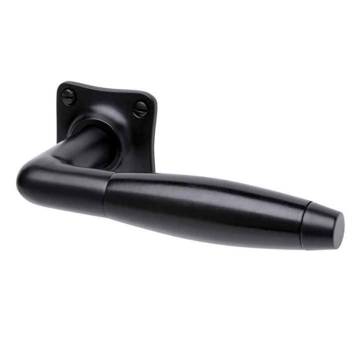 Retro Deurklink Klassiek mat zwart vierkante rozetten, Doe-het-zelf en Verbouw, Hang- en Sluitwerk, Klink of Kruk, Nieuw, Koper of Messing