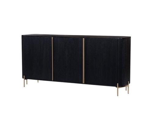 Dressoir Harvard 180cm - zwart/goud | Hotel collection, Huis en Inrichting, Kasten | Dressoirs, Nieuw, Ophalen of Verzenden