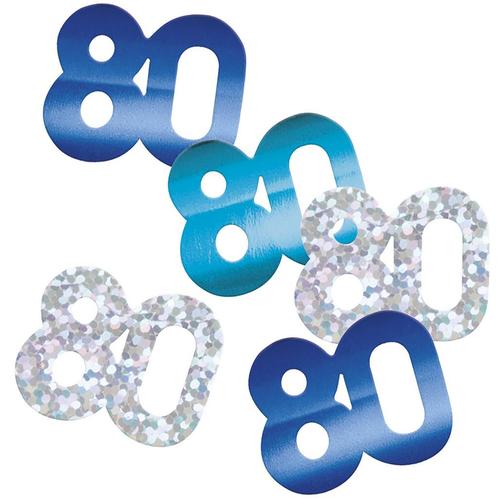 80 Jaar Confetti Zak Blauw 14gr, Hobby en Vrije tijd, Feestartikelen, Nieuw, Verzenden