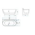 Ligbad Luca Sanitair Primo Acryl 170x80x60 cm Back To Wall, Doe-het-zelf en Verbouw, Sanitair, Ophalen of Verzenden, Nieuw