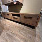 Tv-meubel Aleno Eikenhout Donkergrijs - Pronto Wonen, Eikenhout, Nieuw, Ophalen of Verzenden, Landelijk