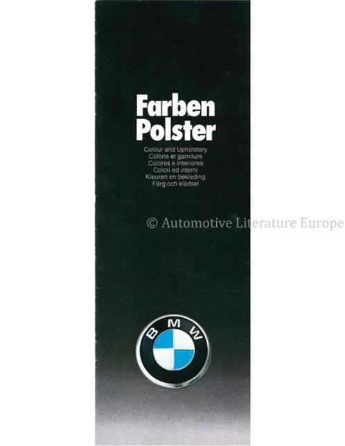 1976 BMW PROGRAMMA KLEUREN EN BEKLEDING BROCHURE, Boeken, Auto's | Folders en Tijdschriften, BMW