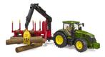 Bruder John Deere met bosbouwtrailer en boomstammen, Kinderen en Baby's, Speelgoed | Speelgoedvoertuigen, Nieuw, Ophalen of Verzenden