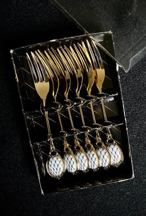 Lomonosov Imperial Porcelain - Vork - 6 vorken, Antiek en Kunst, Antiek | Meubels | Tafels