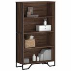 vidaXL Boekenkast 80x31x137,5 cm bewerkt hout bruin, Huis en Inrichting, Kasten | Boekenkasten, Minder dan 50 cm, Verzenden, 75 cm of meer