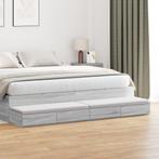 vidaXL Bedlades Grijs Sonoma - 180x36,5x16,5 cm - Gemaakt, Verzenden, Nieuw, Hout, Minder dan 45 cm