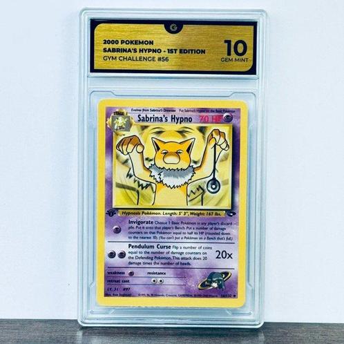 Pokémon Graded card - 1st Edition - Sabrinas Hypno Gym, Hobby en Vrije tijd, Verzamelkaartspellen | Pokémon