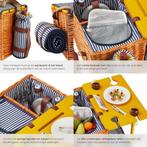 2dekans | tectake® complete Picknickmand Set Texel - Luxe, Ophalen of Verzenden, Zo goed als nieuw