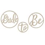 Hangdecoratie Bride To Be Hoepels Hout 3st, Verzenden, Nieuw