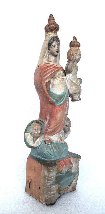 Beeldhouwwerk - Madonna met Kind - 33 cm - Antiek -, Antiek en Kunst, Kunst | Niet-Westerse kunst