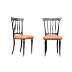 Stoel - hout en fineer en brons - Paar Chiavari-stoelen