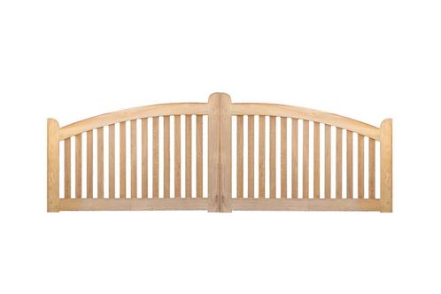 Dubbele toegangspoort eiken IP05 (incl. hang- en sluitwerk), Tuin en Terras, Schuttingen, Minder dan 3 meter, Nieuw, IJzer, 1 tot 2 meter