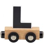 Houten letter L – zwart met magneetkoppeling (Kinderkamer), Kinderen en Baby's, Kinderkamer | Inrichting en Decoratie, Ophalen of Verzenden