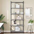 vidaXL Boekenkast 6-laags 76x32x192 cm bewerkt hout grijs, Verzenden, Nieuw, Overige houtsoorten