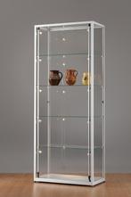 *TIP*  Luxe vitrinekast aluminium 80 cm met draaideur en, Zakelijke goederen, Ophalen of Verzenden, Nieuw in verpakking