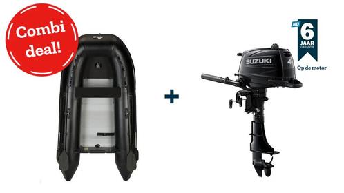 Combideal - Nimarine Black Rhino + Suzuki 6pk kortstaart, Watersport en Boten, Rubberboten, Nieuw, Ophalen of Verzenden