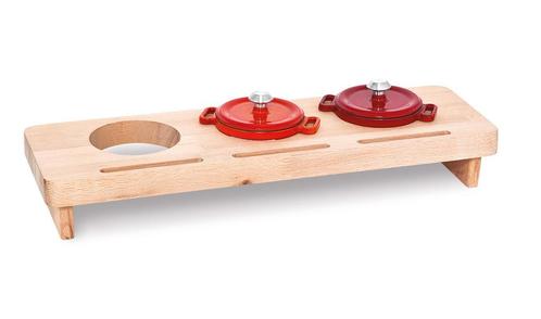 GGM Gastro | Kookpanhouder - Hout - Voor 3 kookpannen |, Huis en Inrichting, Keuken | Potten en Pannen, Nieuw, Verzenden