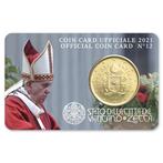 Vaticaan 50 Cent 2021 BU Coincard, Postzegels en Munten, Munten | Europa | Euromunten, Verzenden