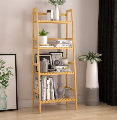 Staand Opbergrek bamboe 123x48x32cm (Meubelen, Interieur), Huis en Inrichting, Kasten | Televisiemeubels, Nieuw, Verzenden