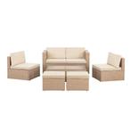 Polyrotan Loungeset / Tuinset Salou - Crème - Incl. Kussens, Verzenden, Nieuw
