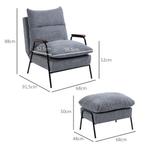 TRUUSK Relaxstoel met Kruk - Televisiestoel met Ligfunctie -, Huis en Inrichting, Fauteuils, Verzenden, Nieuw